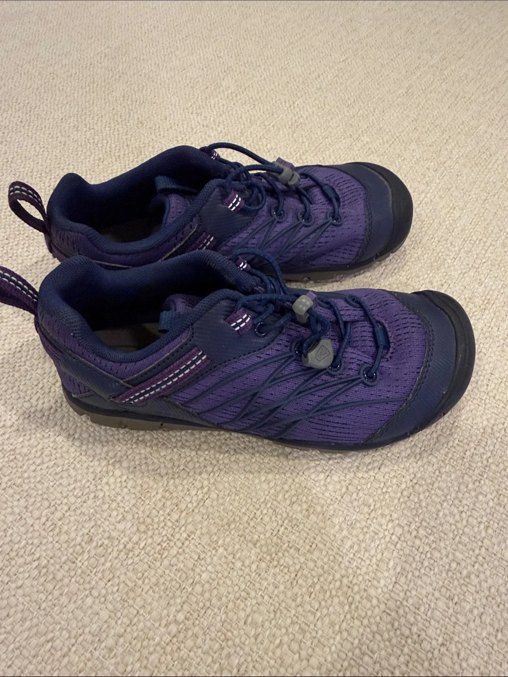 Keen Kids Purple and Navy Bungee Lace Sneakers